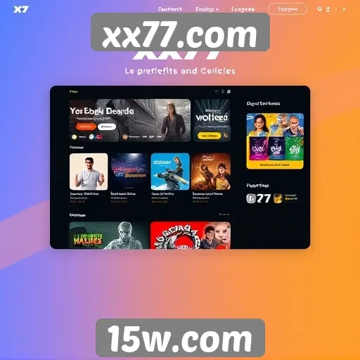 Interface do usuário no site xx77.com